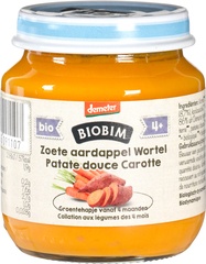 Zoete aardappel/wortel Demeter 6x125 gr.