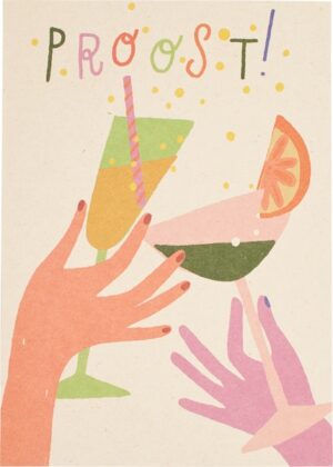 Postkaart Proost 10x1 stuks