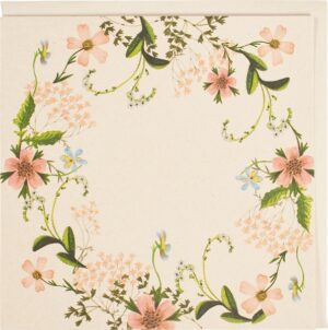 Postkaart bloemen cirkel 10x1 stuks