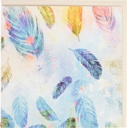 Dubbele kaart veren blauw 5x1 stuks