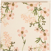 Dubbele kaart Roze bloemetjes 5x1 stuks