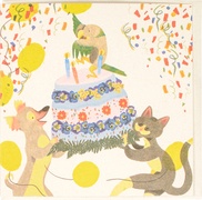 Dubbele kaart coheem feest 5x1 stuks