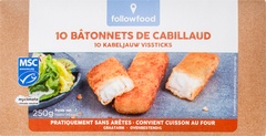 Kabeljauw vissticks  10x250 gr.