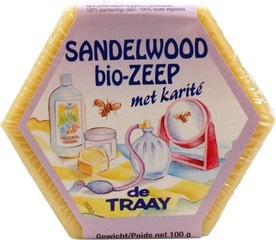 Sandelwood zeep met karité  1x100 gr.