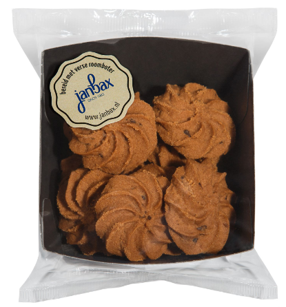Roomboterkoekjes choco/rozet 12x100 gr.