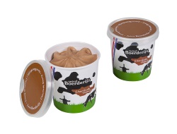 Bio Roomijs chocolade beker 12x120 ml.