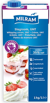 Slagroom Grl. lactosevrij ongezoet 1 ltr