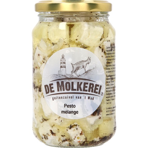 Geitenkaas pot Pesto melange 350 gr.