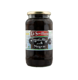 Olijven zwart z.pit Sevillana glas 935ml