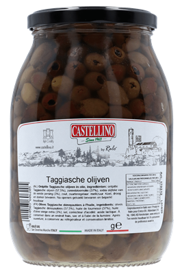 Olijven Taggia z.pit e.v. olie 2750 gr.
