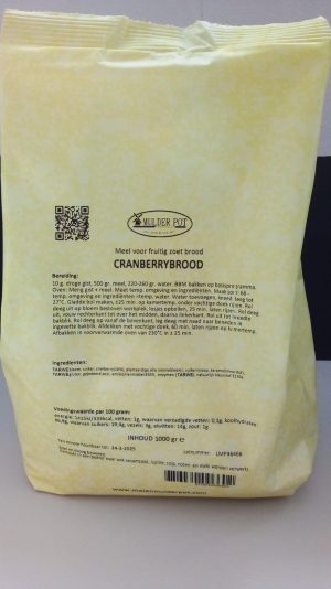 Meel voor cranberrybrood 1 kg.