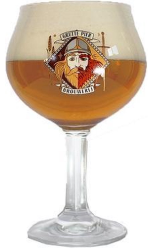 Grutte Pier glas bokaal 6 st.