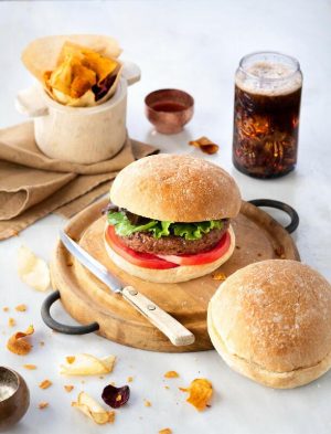 Soft bun Rustiek burgerbun 48x95gr.