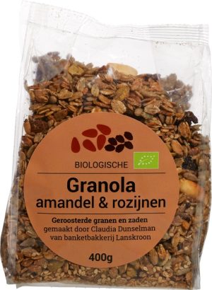 Granola amandel rozijn BIO 10x400 gr.